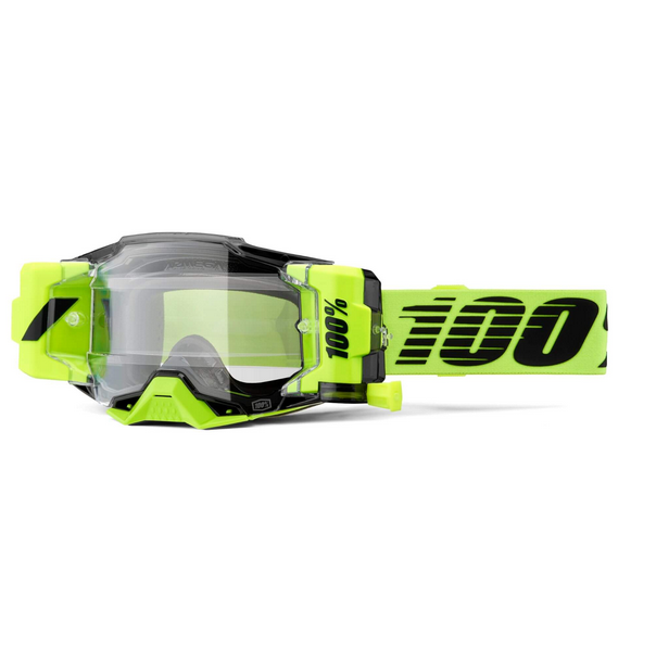 100% Armega Forecast Goggles Neon Yellow / Clear Lens