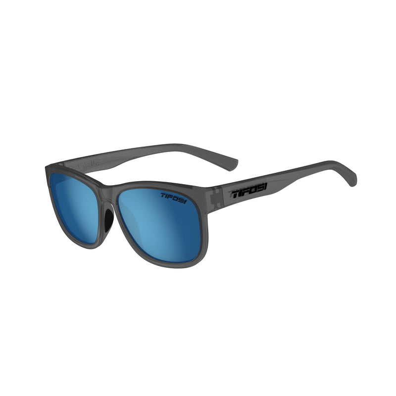 Tifosi Swank XL Single Polarised Lens Sunglasses Satin Vapor / Blue Polarized