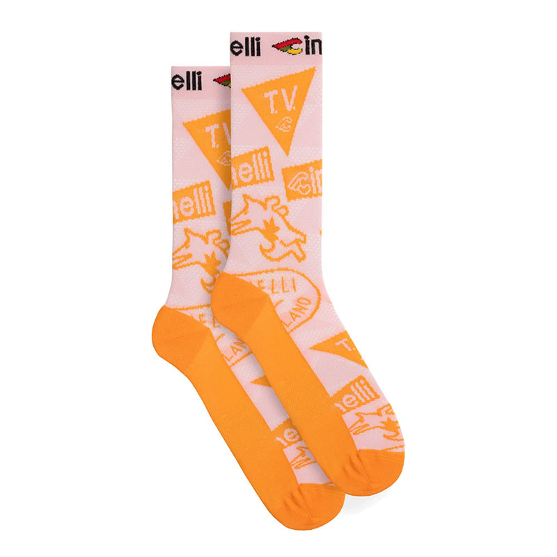 Cinelli 75th Anniversary Socks Orange / Pink