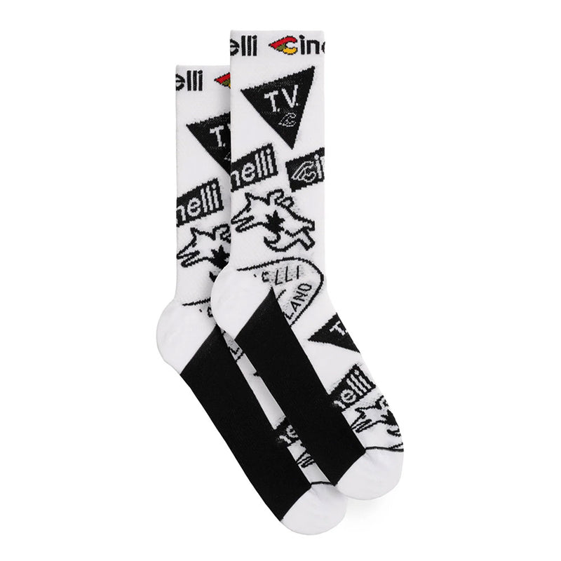 Cinelli 75th Anniversary Socks Black / White