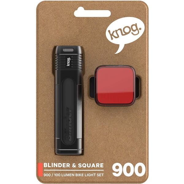Knog Blinder Pro 900 + Blinder Square Twin Pack Rear Light Set Black