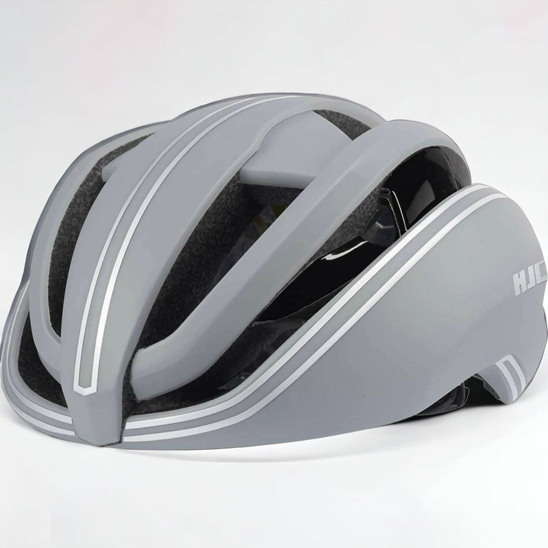 EX Display HJC Ibex 2.0 Road Cycling Helmet Matt Grey Silver Line - Large
