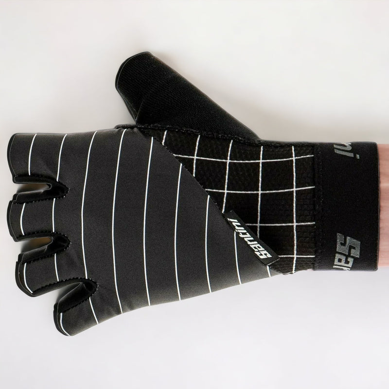 EX Display Santini SS21 Dinamo Gel Cycling Gloves Black - Large