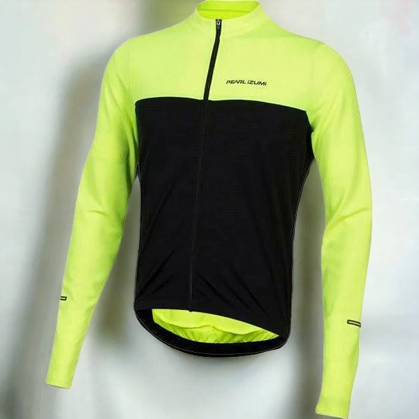 EX Display Pearl Izumi Men's Quest Long Sleeves Jersey Screaming Yellow - Small