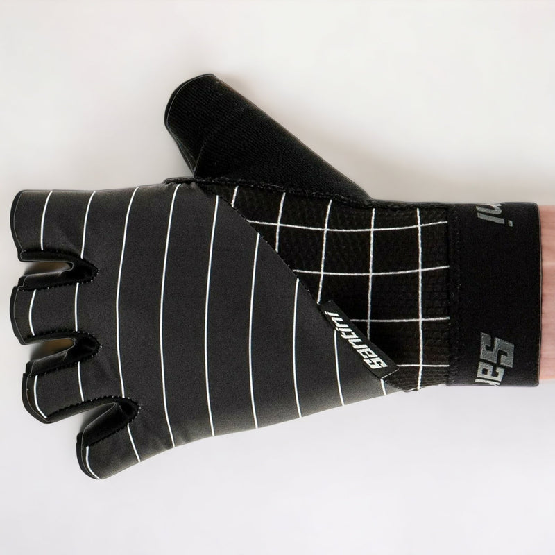 EX Display Santini SS21 Dinamo Gel Cycling Gloves Black - Medium