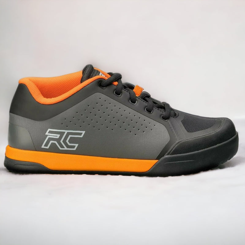 EX Display Ride Concepts Powerline Mens Flat Shoes Charcoal / Orange - UK 9.5