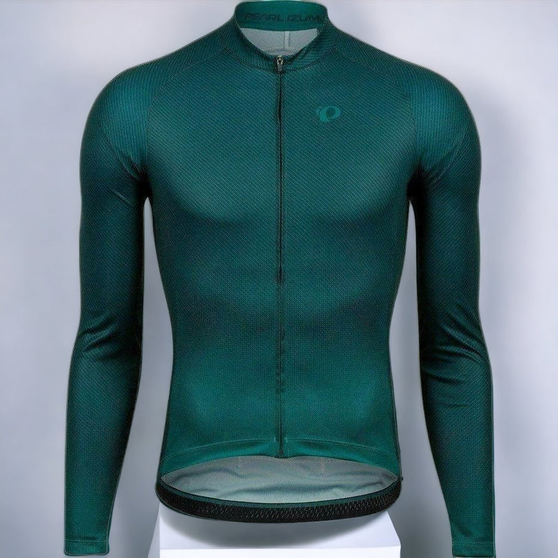 EX Display Pearl Izumi Men's Attack Long Sleeves Jersey Pine / Alpine Green - Extra Large