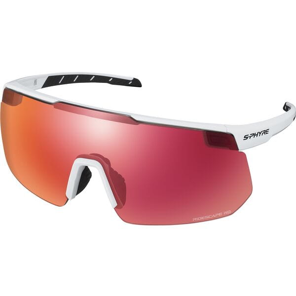 Shimano Clothing S-PHYRE Glasses Metallic White RideScape Road Lens