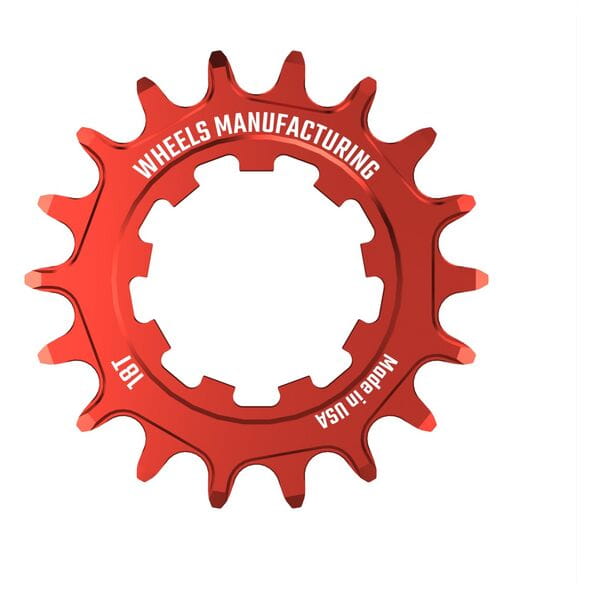 Wheels Manufacturing Solo-XD 18 Tooth Cog 7075 Aluminium Red