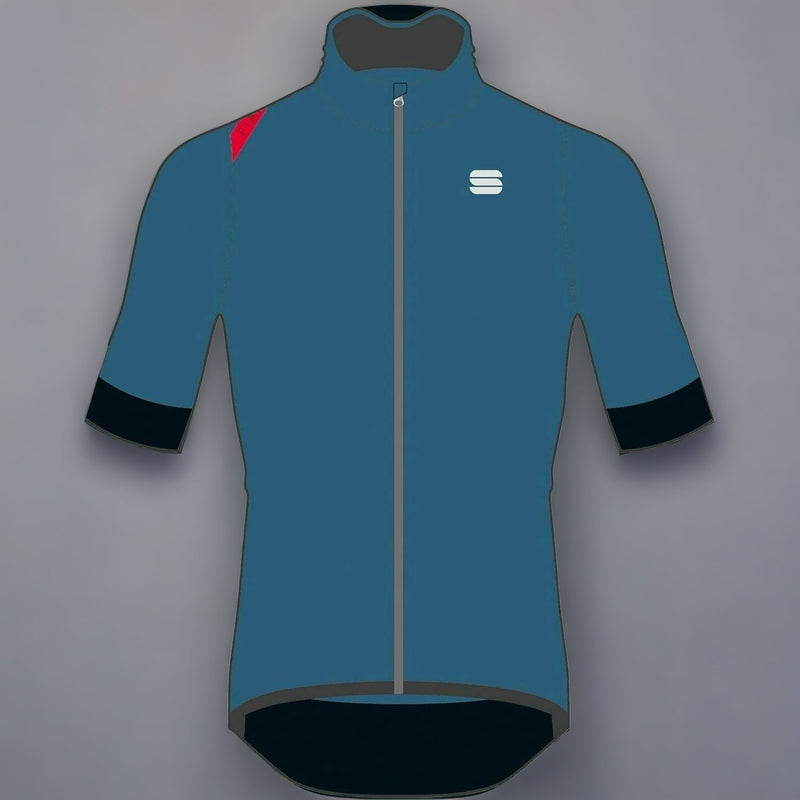 EX Display Sportful Fiandre Light NoRain Short Sleeves Jacket Sea Blue - Large