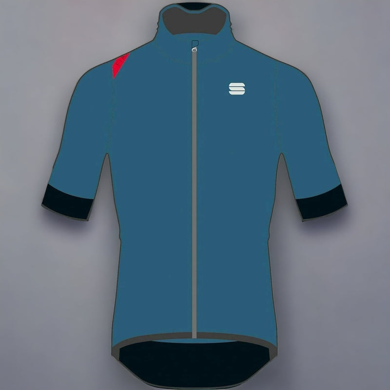 EX Display Sportful Fiandre Light NoRain Short Sleeves Jacket Sea Blue - Extra Large