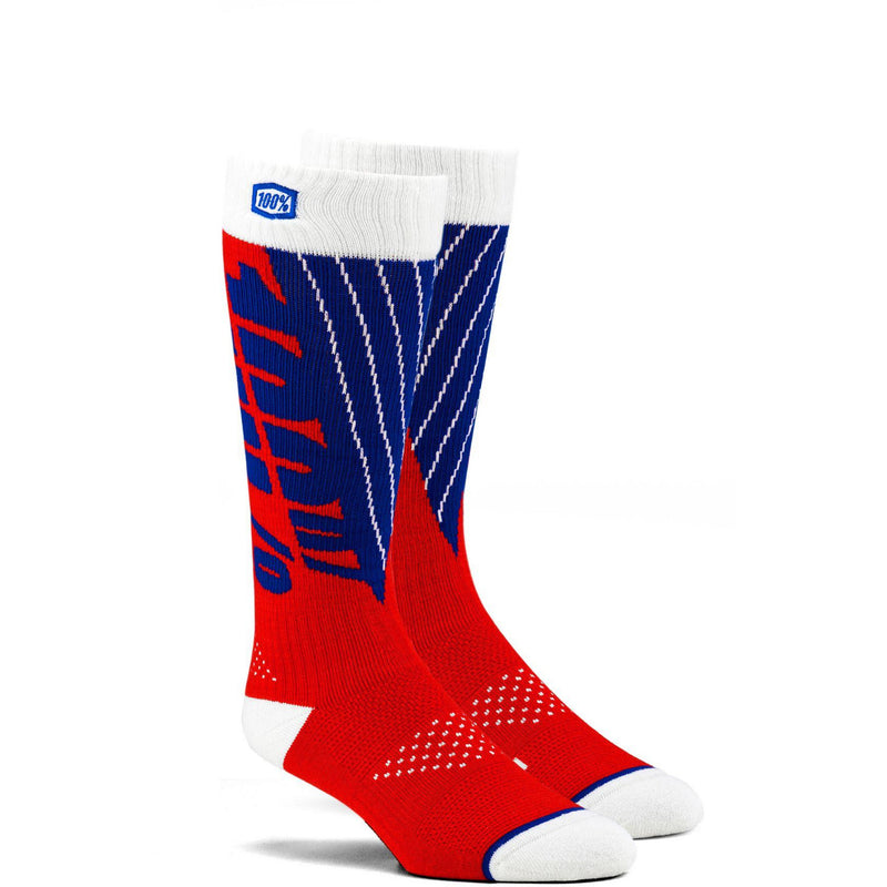 100% Torque Comfort Moto Socks Red / Blue