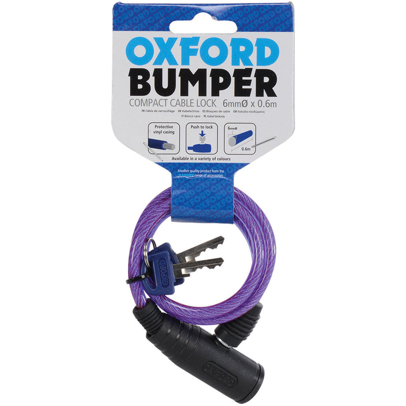 Oxford Bumper Cable Lock Purple