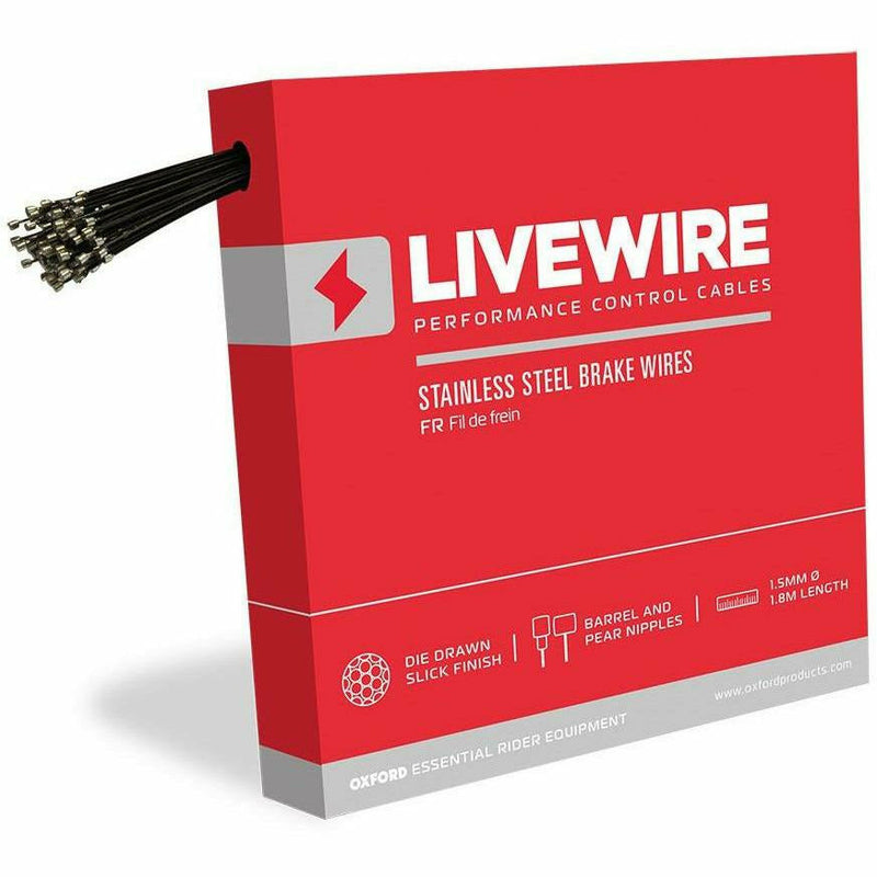 Oxford Live Wire Stainless Steel Barrel Only Brake Wire - Box Of 100