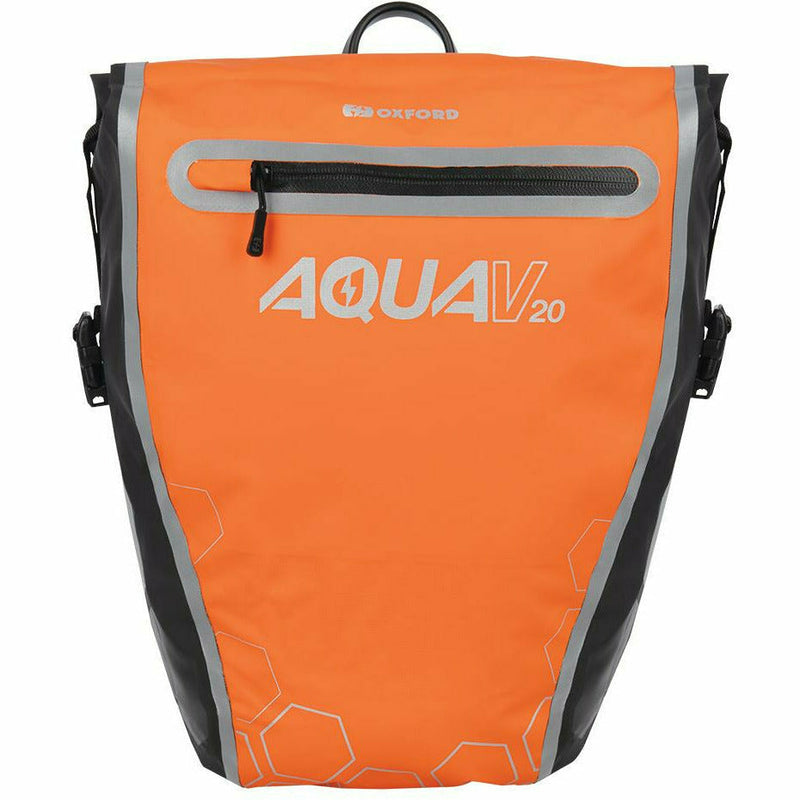 Oxford Aqua V 20 Single QR Pannier Bag Orange / Black