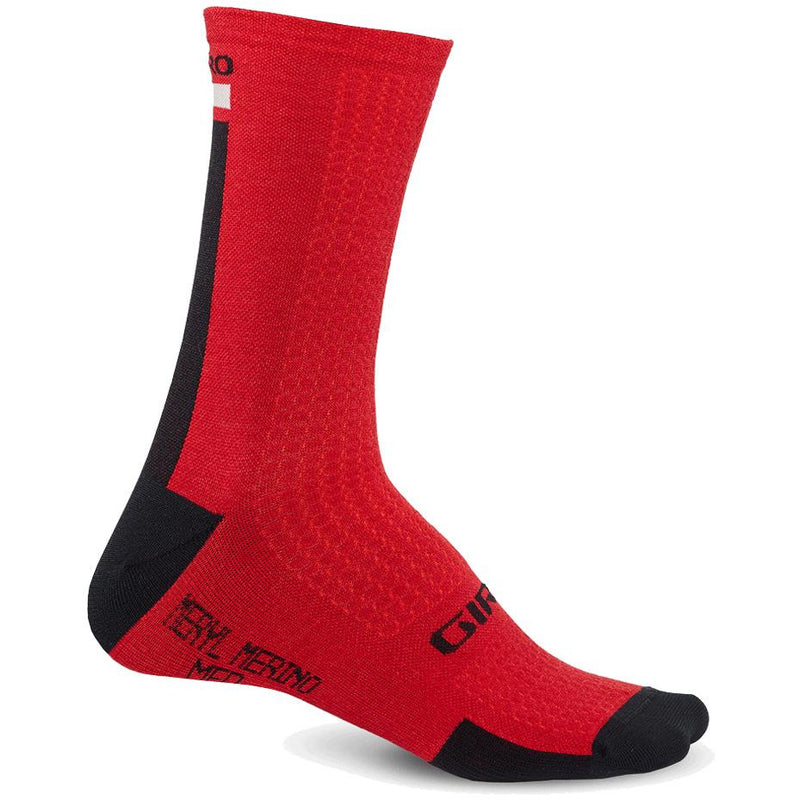 Giro HRC+ Merino Wool Cycling Socks 2019 Dark Red / Black / Grey