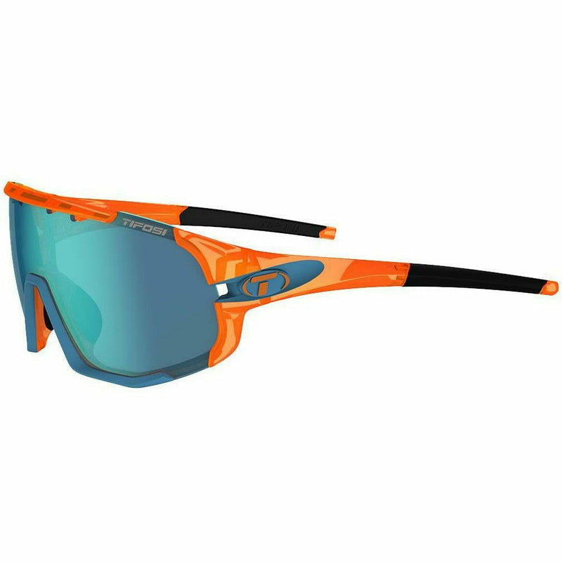 Tifosi Sledge Interchangeable Clarion Lens Sunglasses Crystal Orange / Clarion Blue