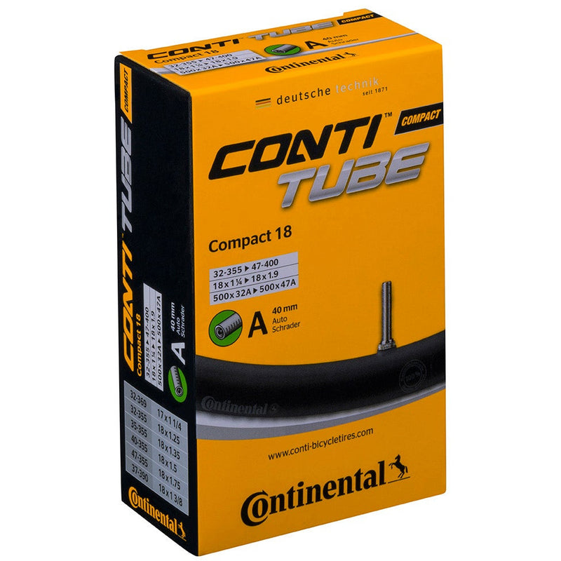 Continental Schrader 40 MM Valve Compact Tube Black