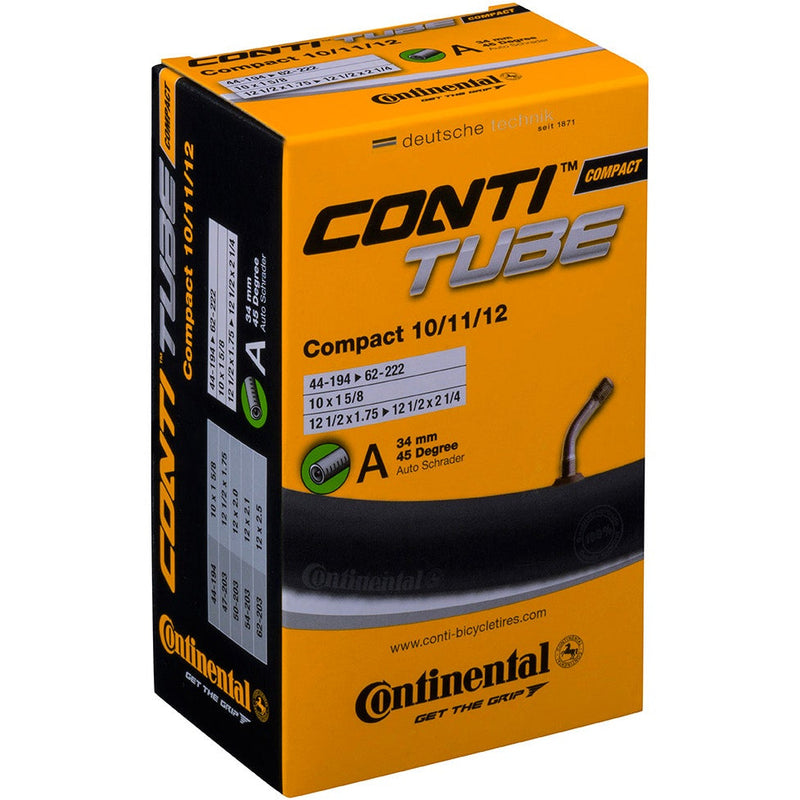 Continental Schrader 34 MM Valve 45 Degree Compact Tube Black