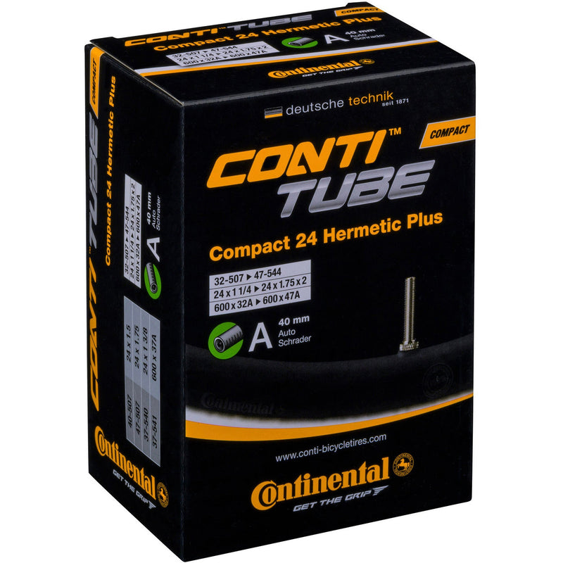 Continental Compact Tube Wide Hermetic Plus Schrader 40 MM Valve Black