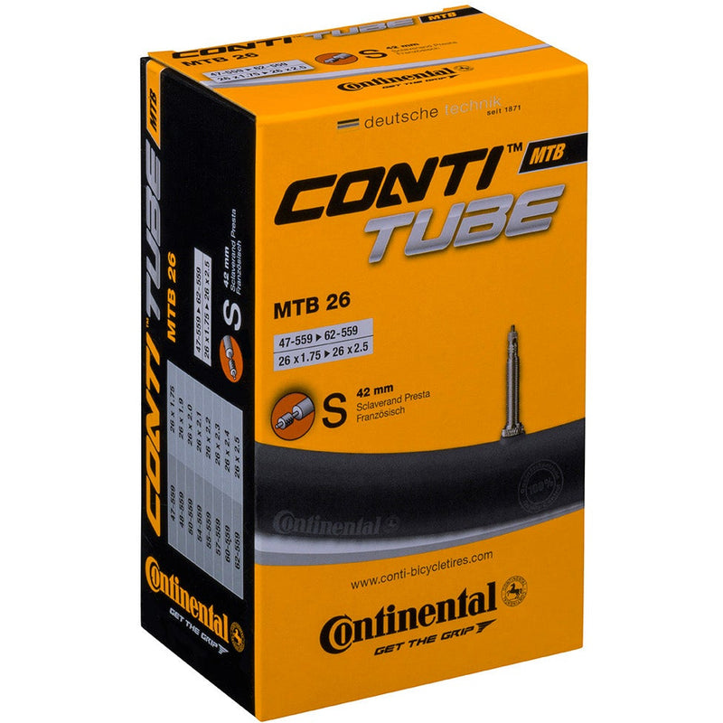 Continental Presta 42 MM Valve MTB Tube Black