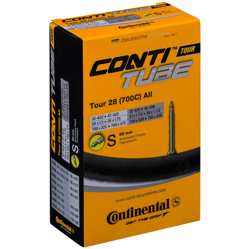 Continental Presta 60 MM Valve Tour Tube Black
