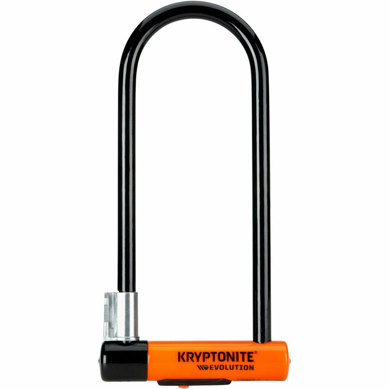 Kryptonite Evolution Long Shackle U-Lock With Flexframe Bracket Gold Sold Secure Black / Orange