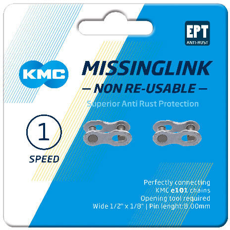 KMC Missing Link 101NR EPT Joining Links Silver