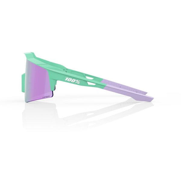 100% Glasses Speedcraft SL Soft Tact Mint Hiper Lavender Mirror Lens Green