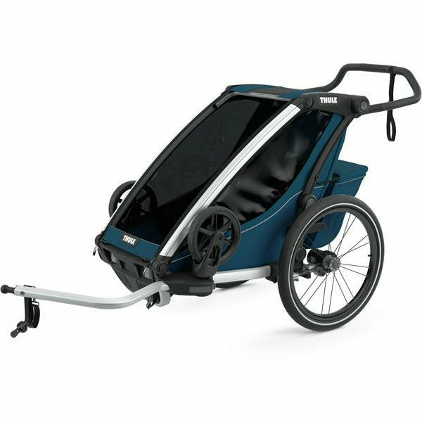 Thule Chariot Cross 1 U.K. Certified Child Carrier With Cycling And Strolling Kit Blue
