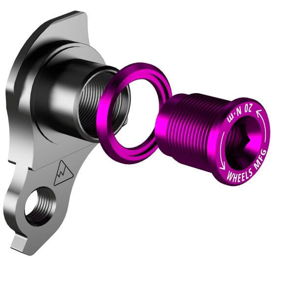 Wheels Manufacturing Replaceable Derailleur Hanger / Dropout 404-7 Bolt Purple