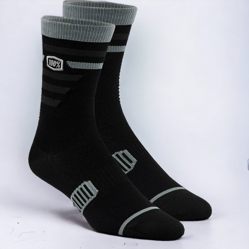 EX Display 100% Advocate Performance Socks Black / Grey - S / M