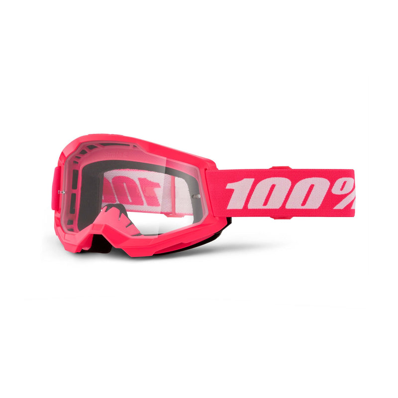 100% Strata 2 Youth Goggles Pink / Clear Lens