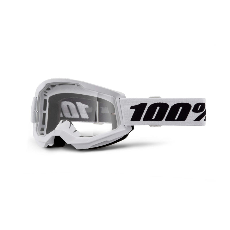 100% Strata 2 Youth Goggles White / Clear Lens