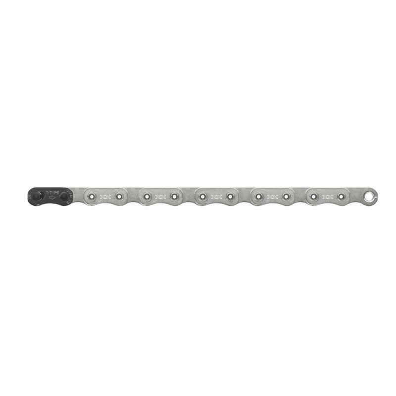 SRAM Chain XX T-Type Eagle Silver Hollowpin 126 Links With Powerlock T-Type PVD 1 Piece Black
