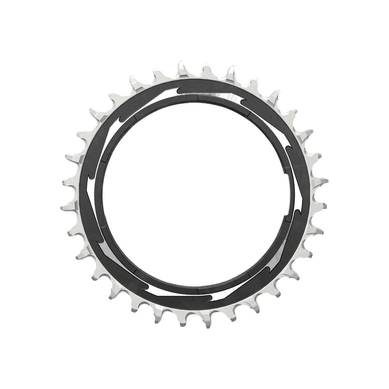 SRAM Chainring T-Type Powermeter Threaded 3 MM Offset Eagle / Including Pin Thread Backup And Screw / XXSL D1 Black / Silver