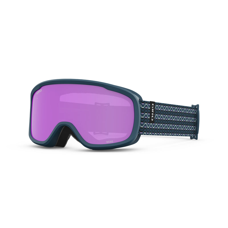 Giro Moxie Ladies Snow Goggle Harbor Blue Sequence - Amber Pink / Yellow Lens