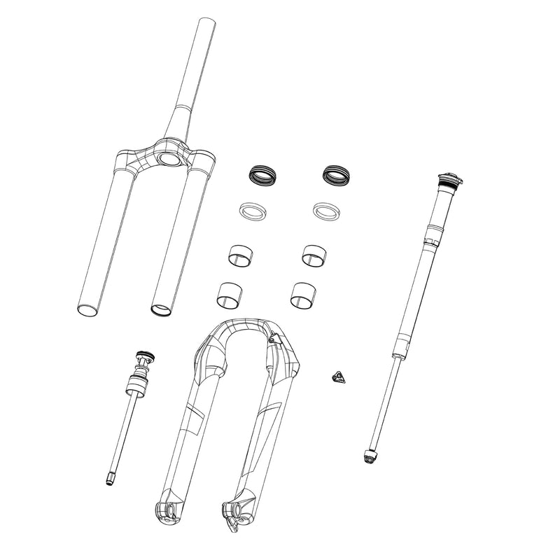 Rockshox Spare Fork Compression Damper Knob Kit Crown Raceday2 / 2 Position Includes Knob / Detents / Screw Ultimate / Select+ / Sid35 / Sid Sl D1+ 2024+