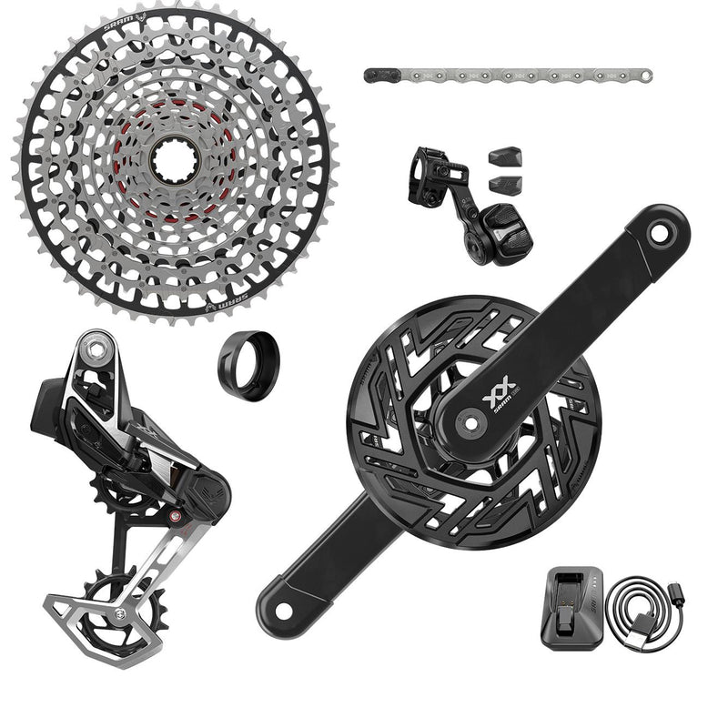 SRAM XX T-Type Eagle E-MTB Bosch Transmission AXS Groupset / RD With Battery / Charger / Cord / EC Pod ULT / FC XX Bosch ISIS 165 With Cap / CR T-Type 36T / Clip-On Guard / CN 126L / CS XS-1297