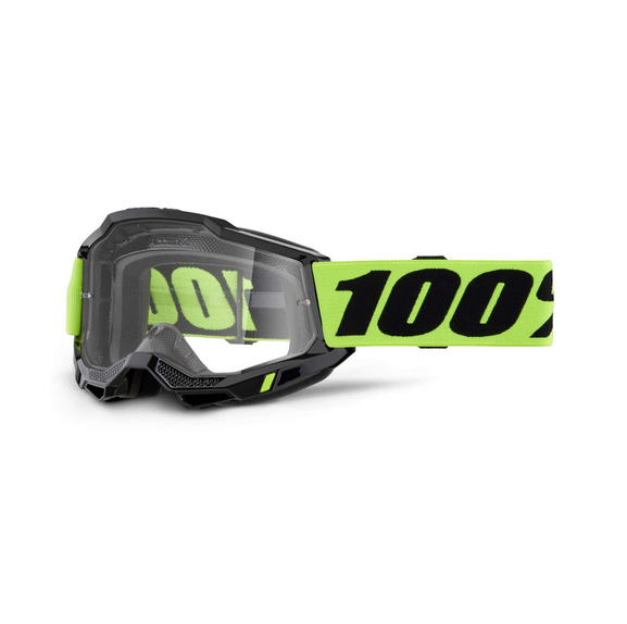100% Accuri 2 Goggles Neon Yellow / Clear Lens
