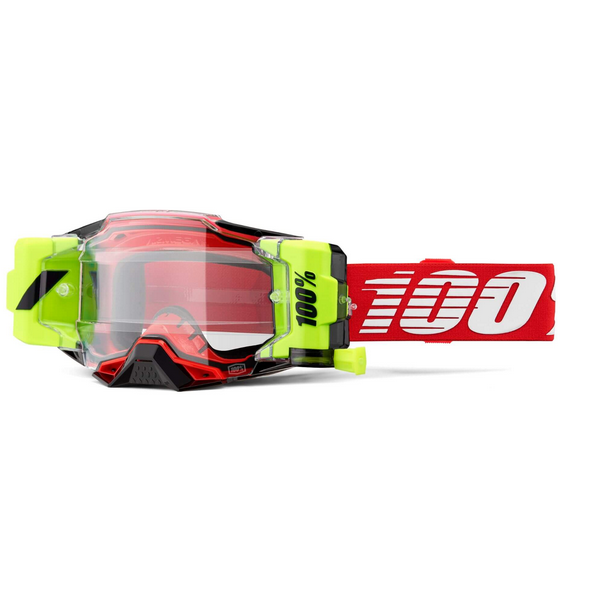 100% Armega Forecast Goggles Red / Clear Lens