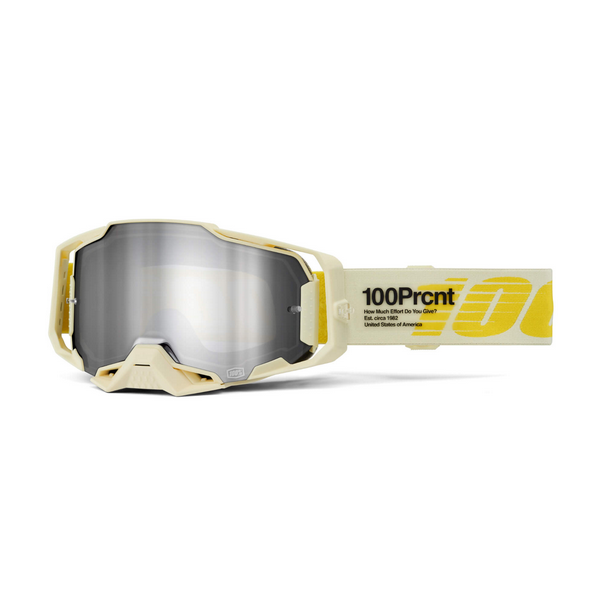 100% Armega Goggles Barley / Mirror Silver Lens