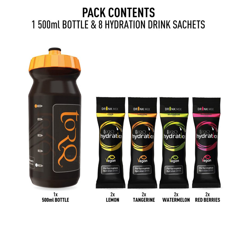 Torq Hydration Bottle Sample Pack Of 8 Drinks - 2 X 4 Flavours