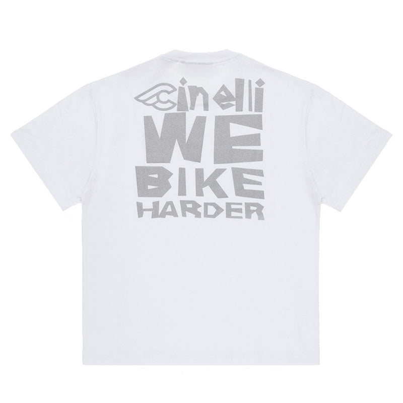 Cinelli We Bike Harder T-Shirt White