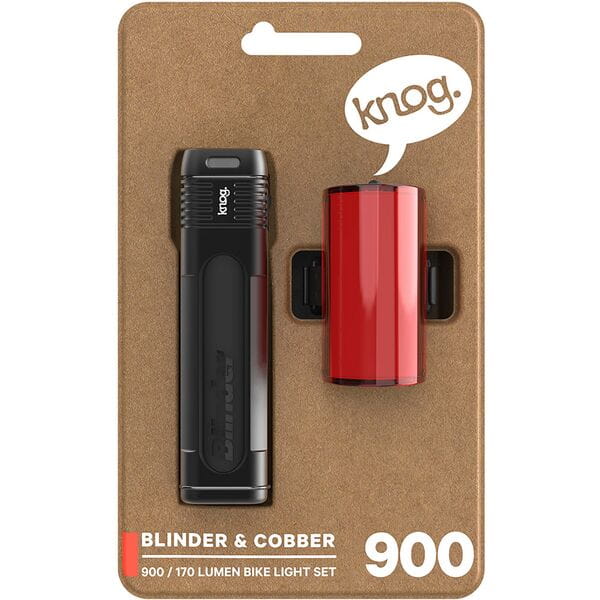 Knog Blinder Pro 900 + Mid Cobber Twin Pack Rear Light Set Black
