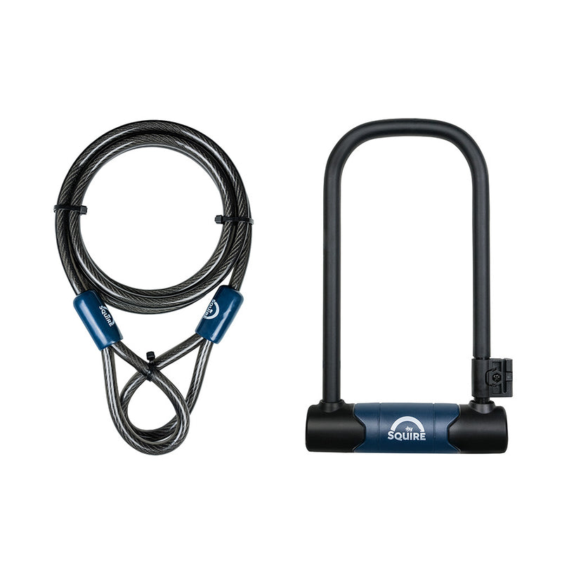Squire Mattrhorn 230/10C D-Lock and Cable Kit Black