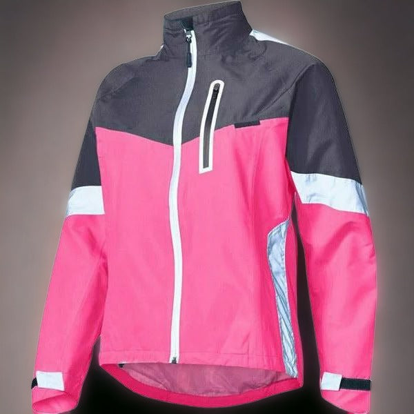 EX Display Madison Protec Ladies / Women's Waterproof Jacket Pink Glo / Dark Shadow - 10