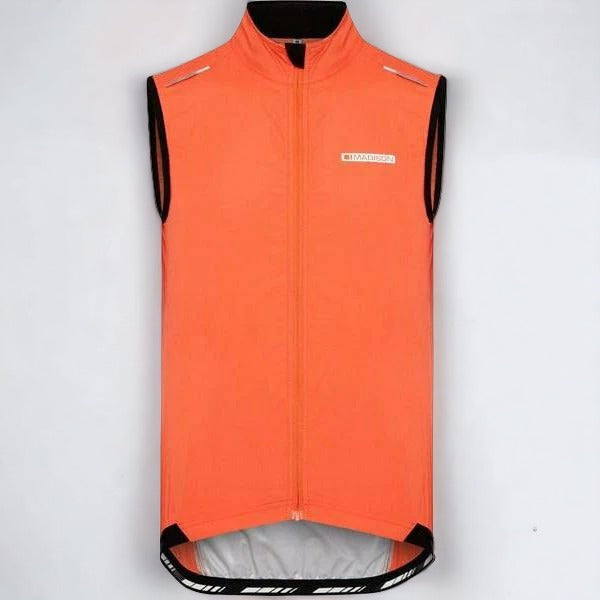 EX Display Madison Sportive Men's Windproof Gilet Chilli Red - XX Large