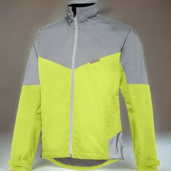 EX Display Madison Stellar Reflective Men's Waterproof Jacket Hi-Viz Yellow / Silver - Medium