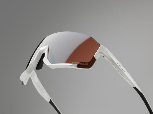 Shimano Clothing Aerolite Glasses Metallic White RideScape Road Lens